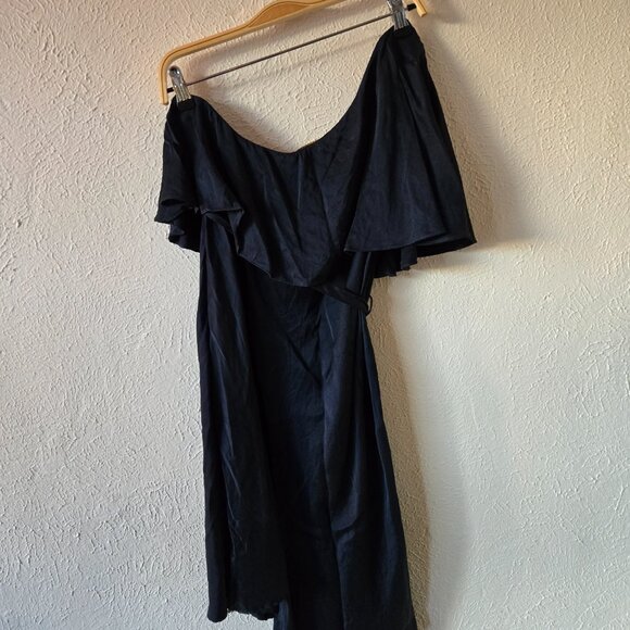 Zimmermann Dark Blue 1-Shouldered Silk Dress with Tie – Size Large - Picture 5 of 5